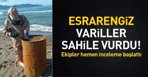 Ordu sahilde esrarengiz variller!