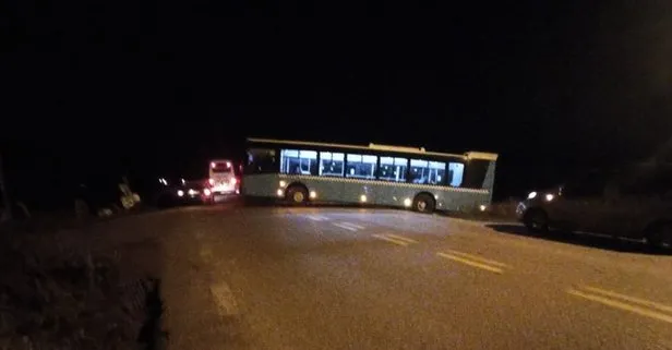 Ankara’da halk otobüsü kazası! Şoför hakimiyetini kaybedince tarlaya düştü
