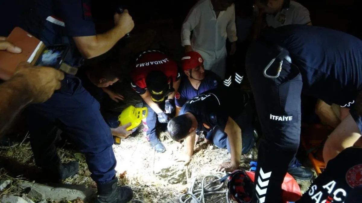 Side Antik Kenti'nde korku dolu anlar: 6 metre derinliğindeki kuyuya düşen küçük Yasin kurtarıldı!
