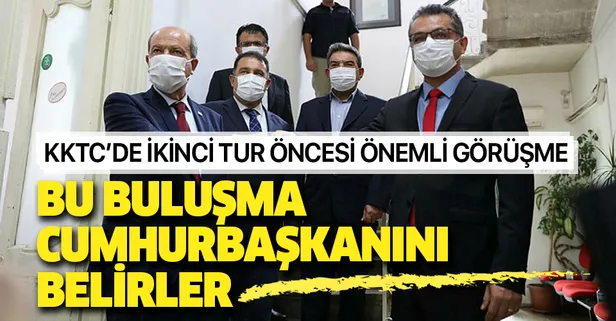 KKTC'de cumhurbaşkanı adayı Ersin Tatar, ilk turda 3. en fazla oy alan Tufan Erhürman'ı ziyaret etti