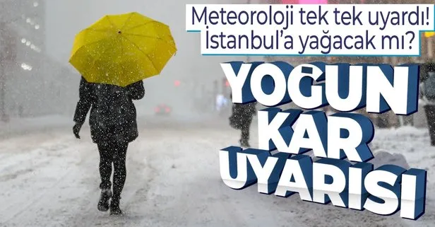 HAVA DURUMU | Meteorolojiden kuvvetli yağış uyarısı! İstanbul’da kar yağacak mı? İşte il il hava durumu raporu