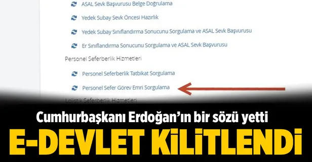 Erdoğan'ın bir sözü yetti e-devlet kilitlendi!