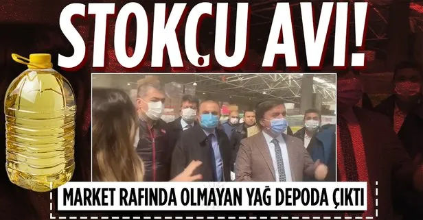 Aksaray’da stokçulara baskın! Market rafında olmayan yağ depodan çıktı