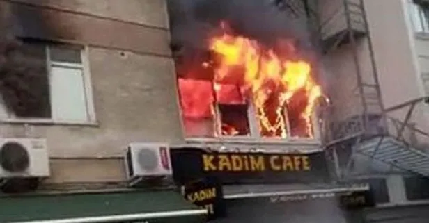 Son dakika: Kadıköy’de 4 katlı bina alevler içinde kaldı! 1 ölü