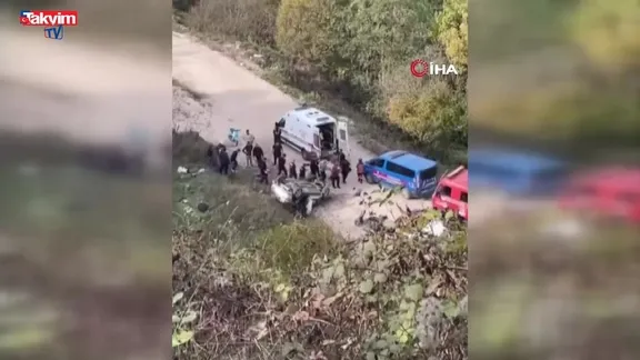 D-140’ta feci kaza: Araç şarampole uçtu, 1 ölü 3 yaralı