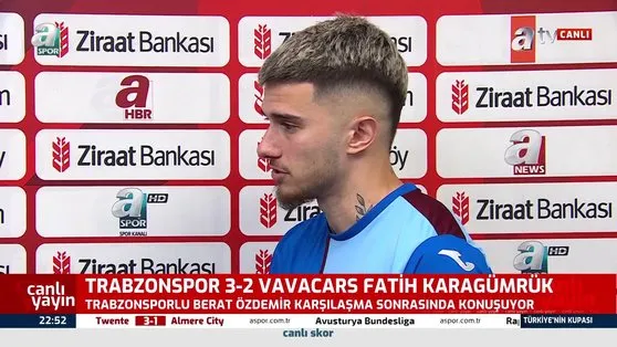 Trabzonspor’da Berat Özdemir: İkinci maça avantajlı gideceğiz