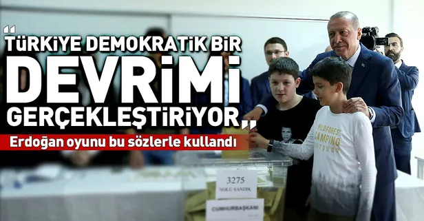 Cumhurbaşkanı Erdoğan oyunu kullandı