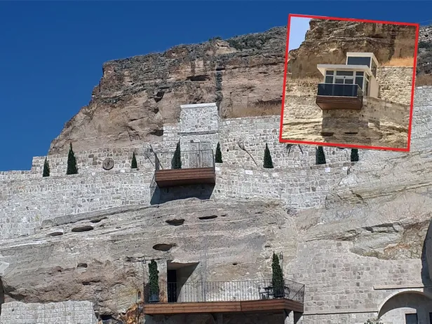 Ürgüp'te tepkilere neden olan otel asansörü kaldırıldı-1