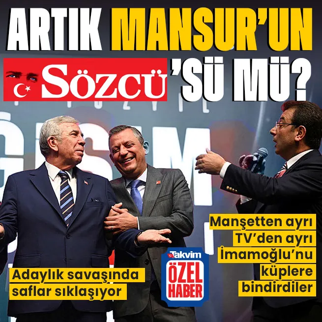 Artık Mansurun SÖZCÜsü mü? CHPdeki adaylık savaşında saflar sıklaşıyor... Hem manşetten hem TVden İmamoğlunu küplere bindirdiler