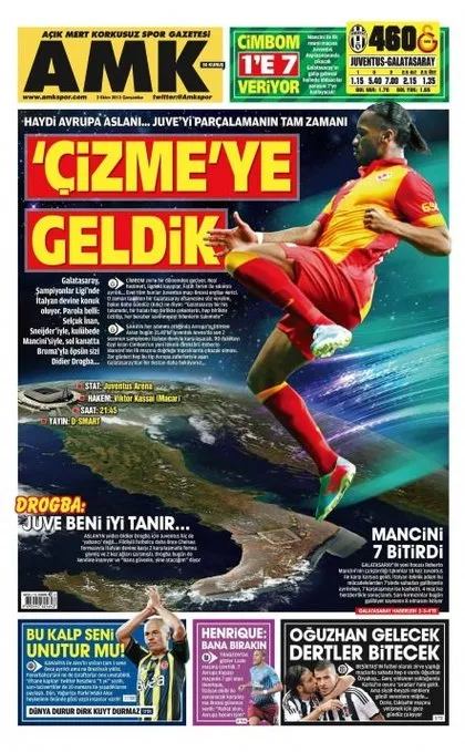 Gazete manşetlerinde Galatasaray