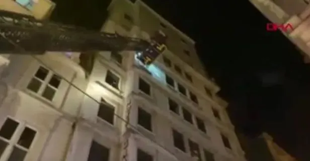 Beyoğlu’nda 9 katlı otelde çıkan yangın söndürüldü: Mahsur kalanlar kurtarıldı