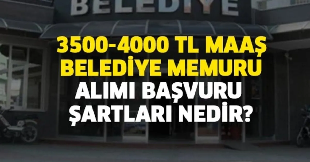Belediye Memuru Alimi 3500 4000 Tl Maasla Basvuru Sartlari Nedir Vhki Memur Ve Veznedar Takvim