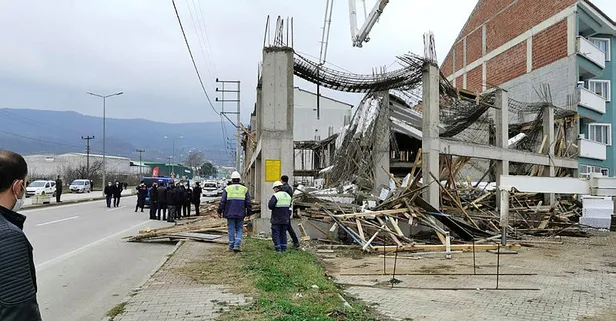Bursa’da yapımı devam eden inşaatta feci kaza: 4 işçi yaralandı