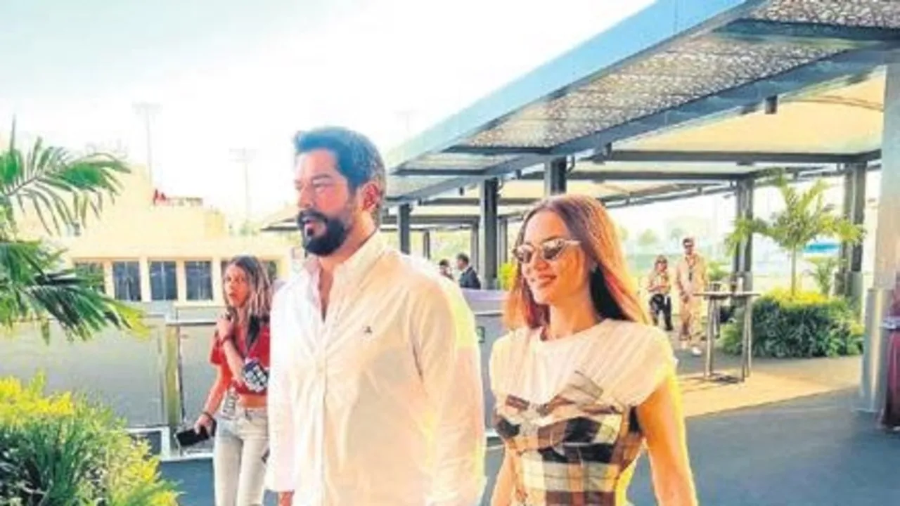 Fahriye Evcen ve Burak Özçivit çiftinden Formula 1 çıkarması!