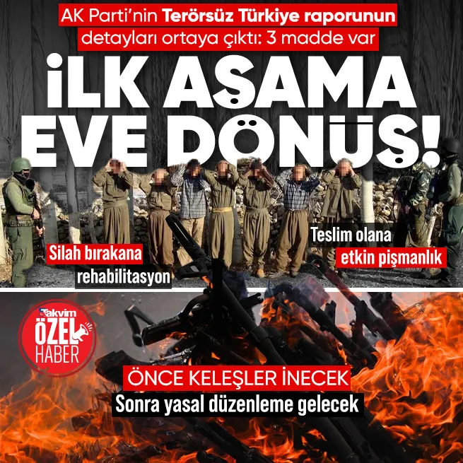 AK Parti’nin Terörsüz Türkiye raporu ortaya çıktı! Üç aşamalı plan: İlk madde eve dönüş