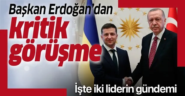 Son dakika: Başkan Erdoğan, Ukrayna Cumhurbaşkanı Zelenskiy ile görüştü
