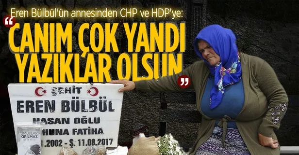 Şehit Eren Bülbül'ün annesi Ayşe Bülbül'den oğlunun isminin parka verilmesine karşı çıkan HDP ve CHP'lilere tepki