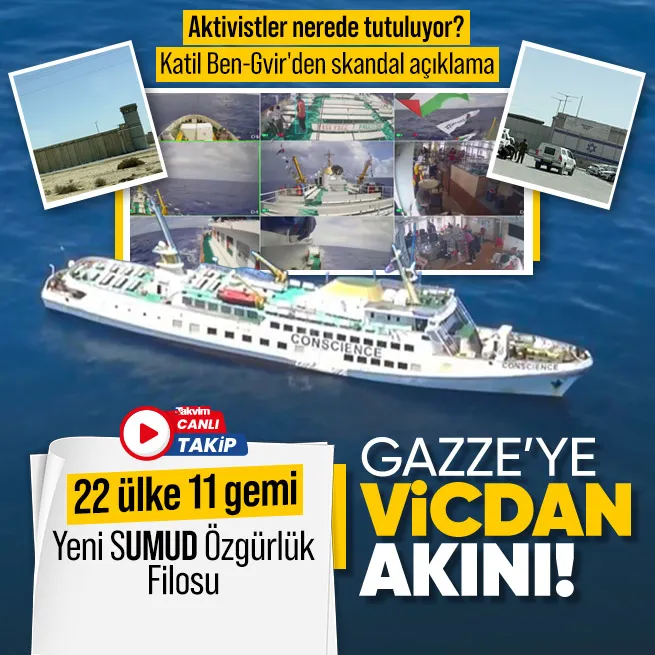 CANLI ANLATIM | Yeni Sumud Özgürlük Filosu Gazze yolunda! Alıkonulan aktivistler nerede tutuluyor?
