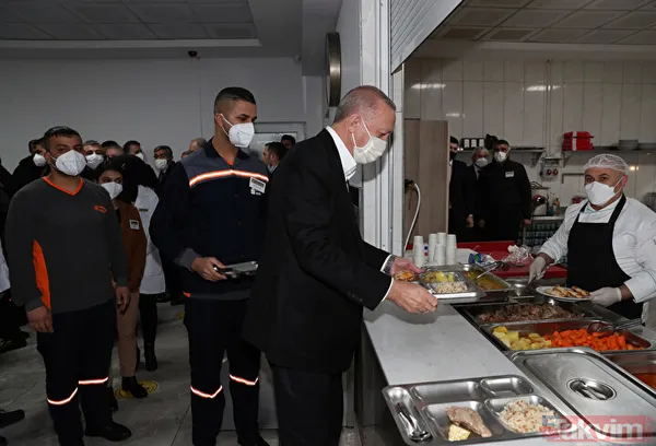 Başkan Recep Tayyip Erdoğan Gaziantep'te işçilerle yemek yedi - 4