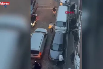 Kağıthane’de park yeri kavgası kamerada!