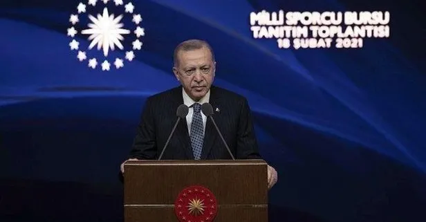 Başkan Recep Tayyip Erdoğan Cumhurbaşkanlığı Külliyesi’nde düzenlenen Milli Sporcu Bursu Tanıtım Toplantısı’na katıldı