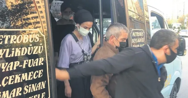 Esenyurt'ta pandemi kuralları hiçe sayıldı: Minibüsten ayakta tam 22 yolcu çıktı!