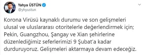 Son dakika: THY duyurdu: Çin'in o şehirlerine seferler 9 Şubat'a kadar durduruldu-1
