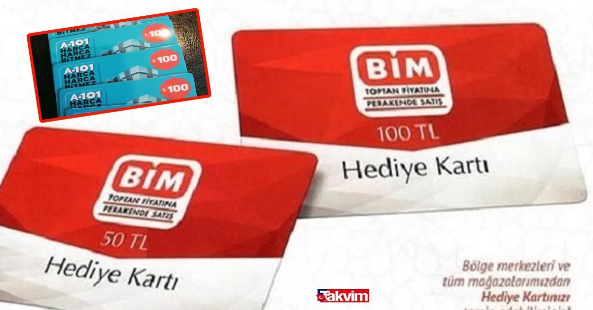 Bim A101 Hediye Karti Nasil Alinir 50 Tl 100 Tl Bim A101 Hediye Ceki Sanal Cek Nereden Alinabilir Takvim