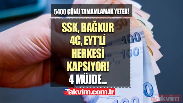 SSK 4/1-(a), Bağkur 4/1-(b), 4/1-(c), EYT'li emekli herkesi kapsıyor! 4 MÜJDE GELDİ! 5400 günü tamamlamak yeterli! 49- 50-52-55 yaşında... - 1