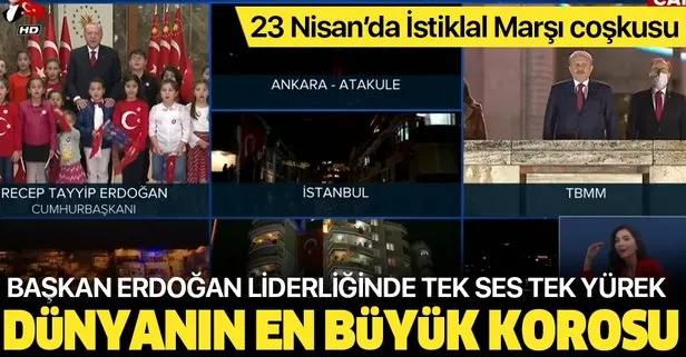 Son dakika: Tüm Türkiye Başkan Erdoğan liderliğinde İstikal Marşı’nı okudu