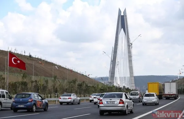 Yavuz Sultan Selim Köprüsü'nde ilk gün trafiği - 6