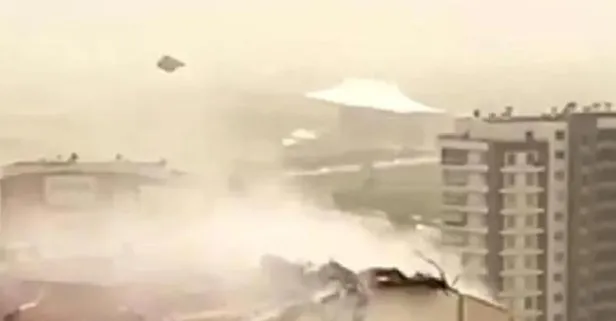 Ankara fırtınaya teslim: Cami minareleri yıkıldı! | Minareden kopan parçaların isabet ettiği 1 kişi yaralandı