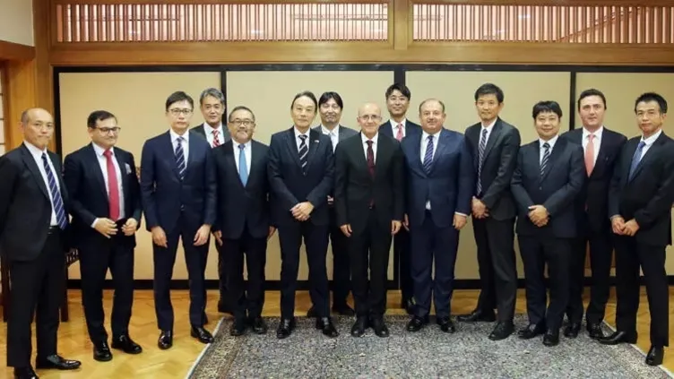 Hazine ve Maliye Bakanı Mehmet Şimşek, Japon şirket temsilcileri ile bir araya geldi