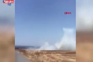 Silivri’de arazide yangın