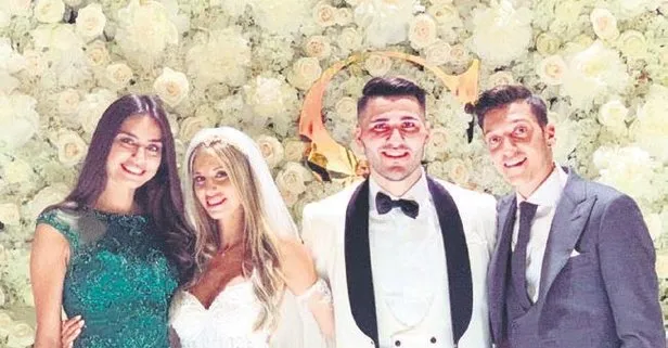 Mesut Özil eşi Amine Gülşe ile birlikte Sead Kolasinac’in düğün törenine katıldı