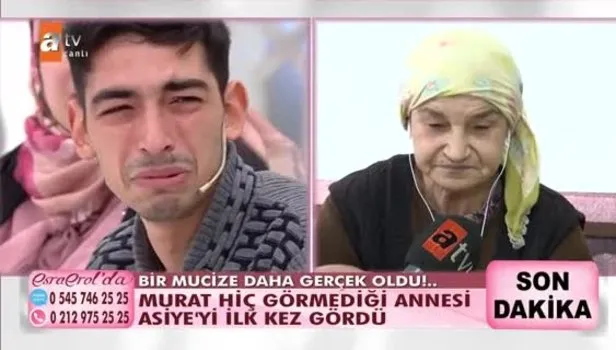 Esra Erol'da Murat, hiç görmediği annesine kavuştu