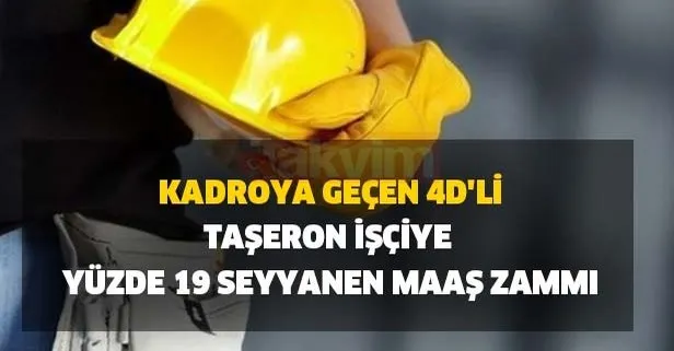 Kadroya geçen 900 bin işçiye seyyanen maaş zammı teklifi Meclis'te