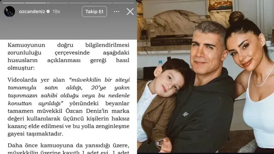 20 ev iddiası sonrası Özcan Deniz cephesinden net mesaj: Hukuk devrede