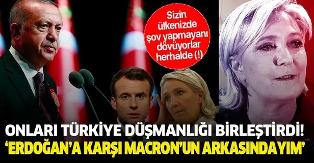 Macron'un küstah sözlerine Le Pen'den destek geldi!