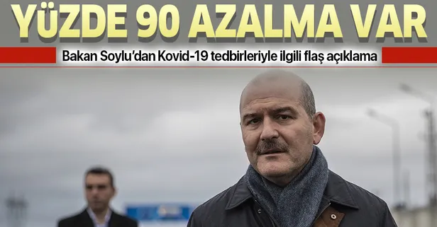 Son dakika: İçişleri Bakanı Soylu'dan önemli açıklamalar: Toplu taşımada yüzde 90'lara varan azalma var