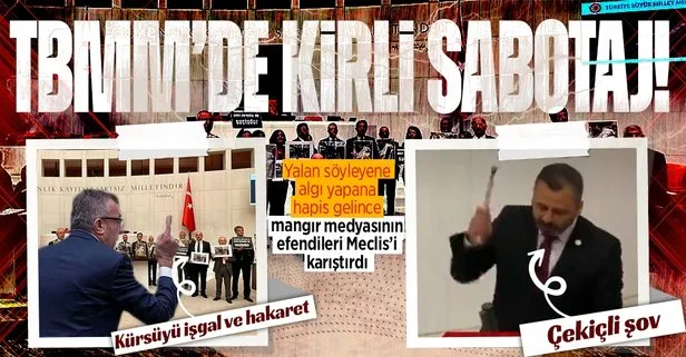 Yalan ve algı operasyonu yapamayacağını anlayan CHP ve HDP TBMM’yi sabote ediyor! Kürsüde çekiçli skandal