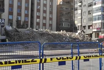 Çöken binada korkulan olmadı