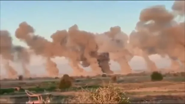 Dünya bu görüntüleri konuşuyor! ABD, 36 bin kilo bomba ile DEAŞ'ı bombaladı!-3