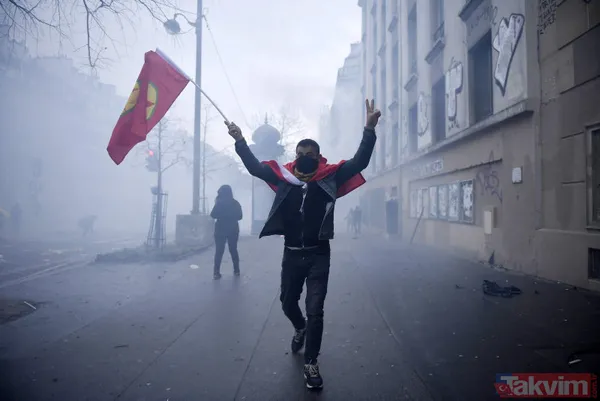 Terör örgütü PKK yanlıları Paris'i savaş alanına çevirdi! Türkiye'deki siyasi ayak HDP iftiraya başladı - 15
