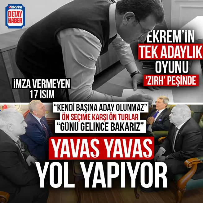 Ekrem İmamoğlunun tek adaylık oyunu! Mansur Yavaş ön turlara başladı: Günü gelince bakarız | İmza vermeyen 17 isim