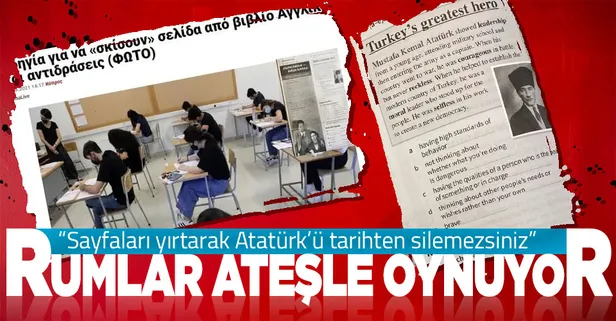 Güney Kıbrıs Rum Yönetimi haddini aştı: Atatürk'e ait sayfaların yırtılması talimatını verdiler! Türkiye'den peş peşe tepkiler