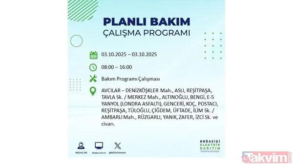 İstanbul'da elektrik kesintisi alarmı: BEDAŞ saat verdi! 3 EKİM ilçe ilçe kesinti programı - 4