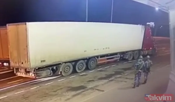 Kerç Köprüsü'nde patlayan kamyonun gümrük görüntüleri ortaya çıktı! Rusya'dan 'Ukrayna istihbaratı' iddiası... - 13