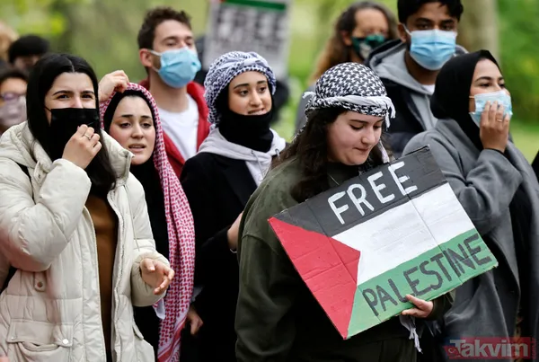 SON DAKİKA: Filistinlilerin katledilmesi protesto ediliyor! Binler Londra'da İsrail Büyükelçiliği'ne yürüyor - 18