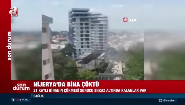 Nijerya’da 21 katlı bina çöktü!
